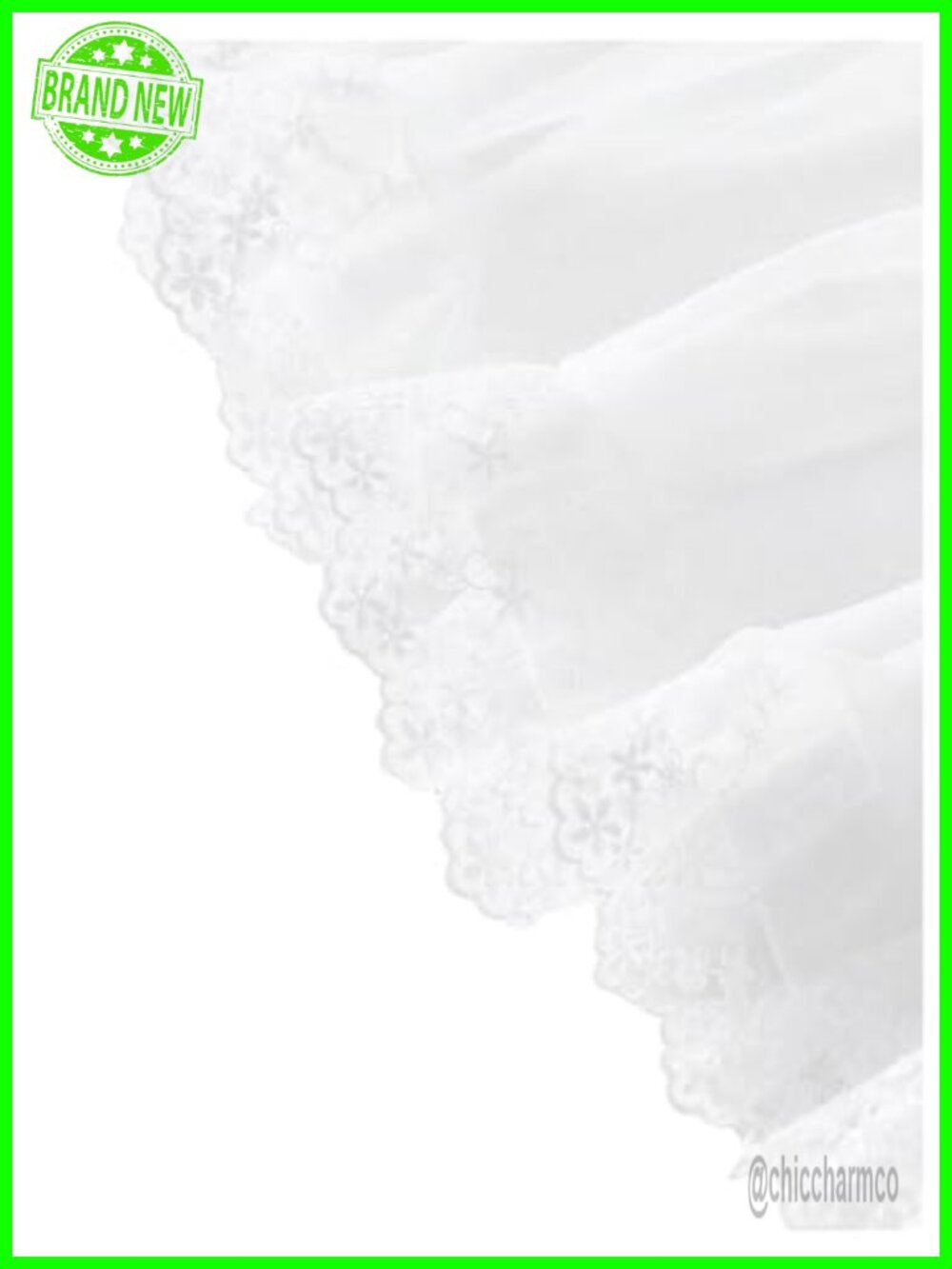 High Waist Embroidery Mesh Layered Hem Bowknot Y2k Mini Skirt - Picture 2 of 3